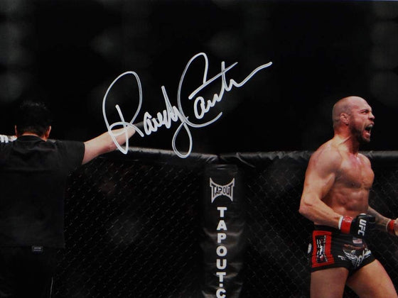 Randy Couture Autographed UFC 16x20 Knock Out Yelling Photo- Beckett Auth White - 757 Sports Collectibles