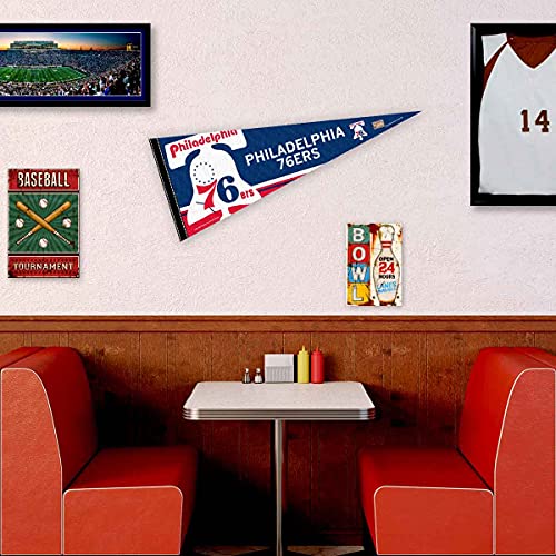 WinCraft Philadelphia 76ers Throwback Retro Vintage Pennant Flag - 757 Sports Collectibles