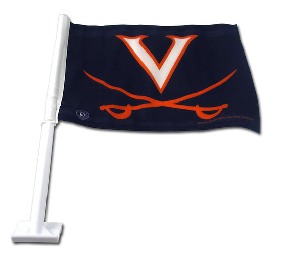 NCAA Virginia Cavaliers Car Flag with included Pole - 757 Sports Collectibles