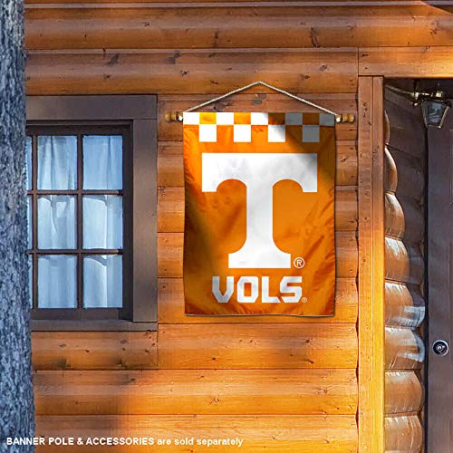 College Flags & Banners Co. Tennessee Vols Checkerboard Double Sided House Flag - 757 Sports Collectibles