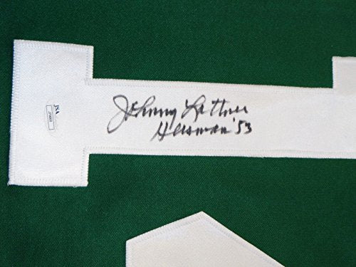 Johnny Lattner Autographed Green Jersey- JSA Authenticated - 757 Sports Collectibles