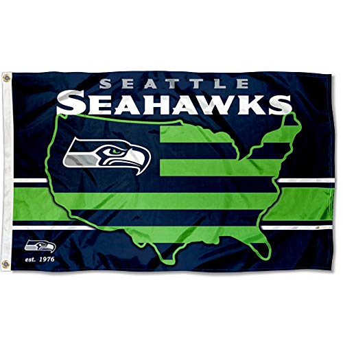 WinCraft Seattle Seahawks Nation USA American Country 3x5 Flag - 757 Sports Collectibles