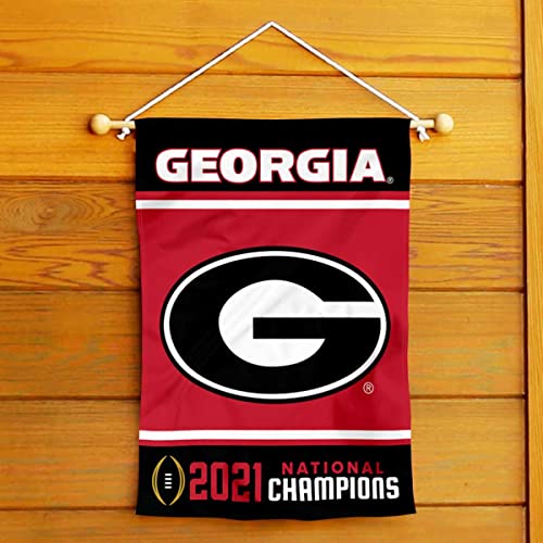 Georgia Bulldogs 2021 College Football National Champions Double Sided Garden Banner Flag - 757 Sports Collectibles