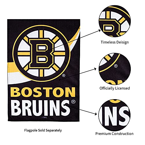 Team Sports America NHL Double Sided Boston Bruins Garden Flag Officially Licensed Sports Flag for Home Office Yard Sports Gift - 757 Sports Collectibles