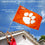 Clemson Tigers ACC Flag with Pole and Bracket Kit - 757 Sports Collectibles