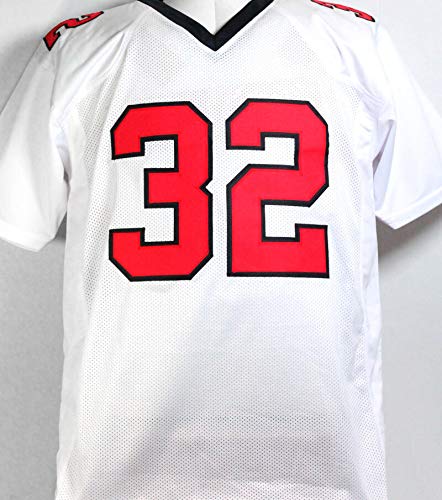 Jamal Anderson Autographed White Pro Style Jersey- Beckett W Black - 757 Sports Collectibles