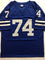 Autographed/Signed Bob Lilly"HOF 80" Dallas Retro Blue Football Jersey JSA COA - 757 Sports Collectibles