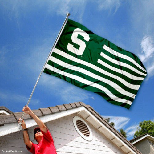 College Flags & Banners Co. Michigan State Spartans Stars and Stripes Nation Flag - 757 Sports Collectibles