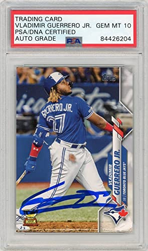 Vladimir Guerrero Jr 2020 Topps Autographed Card #182- PSA/DNA 10 - 757 Sports Collectibles