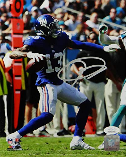 Odell Beckham Autographed New York 8x10 Passing PF Vertical Photo- JSA W Auth - 757 Sports Collectibles