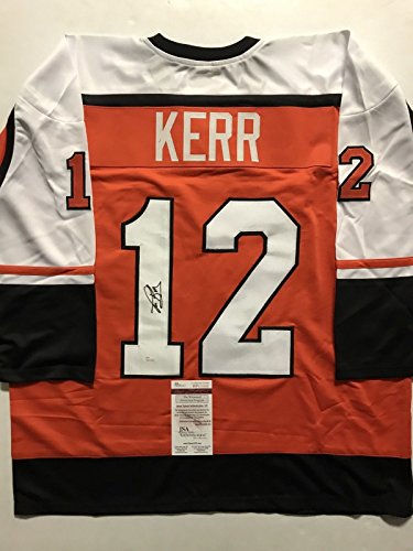 Autographed/Signed Tim Kerr Philadelphia Orange Hockey Jersey JSA COA - 757 Sports Collectibles