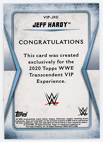 Jeff Hardy 2020 Topps Transcendent VIP Autograph Card JH1 /25 - 757 Sports Collectibles