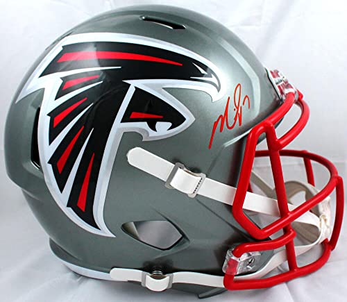 Michael Vick Autographed Atlanta Falcons F/S Flash Speed Helmet-Beckett W Hologram Red - 757 Sports Collectibles