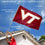 Virginia Tech Hokies VT Logo Flag with Pole and Bracket Complete Set - 757 Sports Collectibles