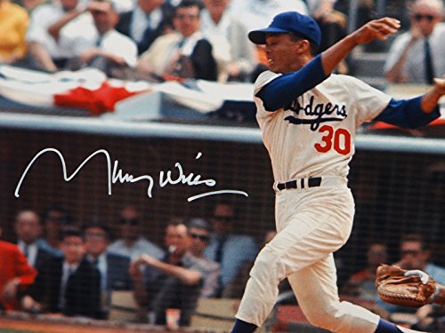 Maury Wills Autographed LA Dodgers 16x20 Swinging Photo- JSA W Auth - 757 Sports Collectibles