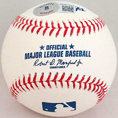 Ronald Acuna Autographed Rawlings OML Baseball w/ 2018 NL ROY - Beckett W Blue - 757 Sports Collectibles