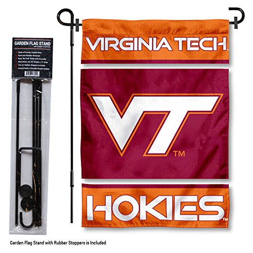 Virginia Tech Hokies Garden Flag with Stand Holder - 757 Sports Collectibles