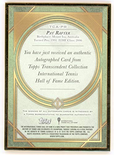 Pat Rafter 2020 Topps Transcendent Tennis Autographed Card 14/25 - 757 Sports Collectibles