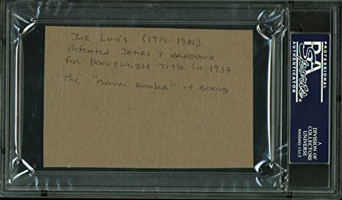 Joe Louis Boxing Authentic Signed 1.75x2.75 Cut Autograph PSA/DNA Slabbed - 757 Sports Collectibles