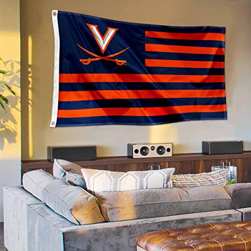 Virginia Cavaliers Stars and Stripes Nation Flag - 757 Sports Collectibles