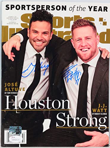 JJ Watt/Jose Altuve Autographed Sports Illustrated 2017 Magazine - JSA W Auth Blue - 757 Sports Collectibles