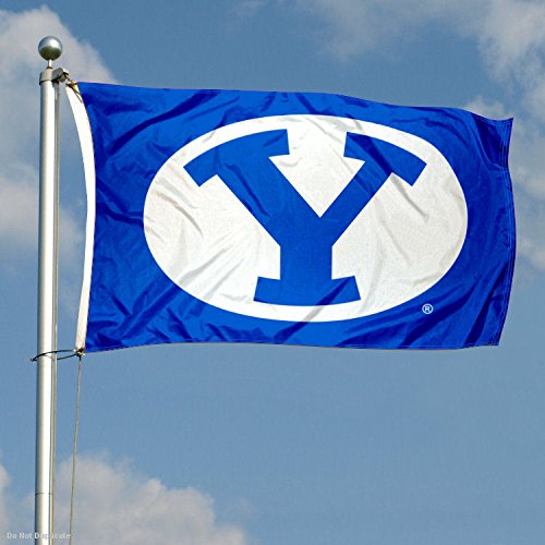 College Flags & Banners Co. Brigham Young Cougars Royal Blue Flag - 757 Sports Collectibles