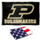 Purdue Slant P Flag and USA 3x5 Flag Set - 757 Sports Collectibles