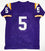 Derrius Guice Autographed Purple College Style Jersey- JSA Witness Auth - 757 Sports Collectibles