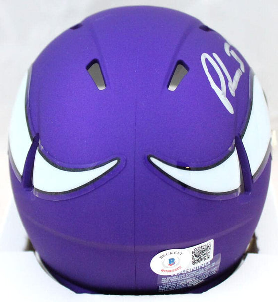 Patrick Jones Autographed Minnesota Vikings Speed Mini Helmet-Beckett W Hologram Silver - 757 Sports Collectibles