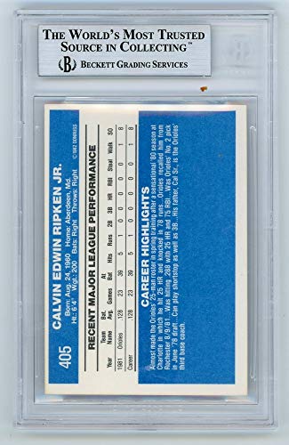 Cal Ripken Jr Baseballs Ironman 1982 Donruss Autographed Card #405 - BAS - 757 Sports Collectibles