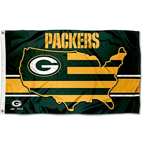 WinCraft Green Bay Packers Nation USA American Country 3x5 Flag - 757 Sports Collectibles