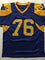 Autographed/Signed Orlando Pace"HOF 16" St. Louis Blue Football Jersey JSA COA - 757 Sports Collectibles