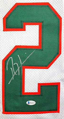 Ray Lewis Autographed White College Style Jersey - Beckett W Auth 2 - 757 Sports Collectibles