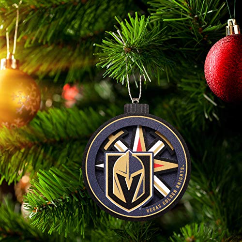 YouTheFan NHL Vegas Golden Knights 3D Logo Series Ornament - 757 Sports Collectibles