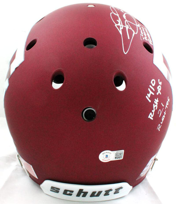 Johnny Manziel Autographed Texas A&M Schutt F/S Authentic Helmet W/6 Insc-Beckett W Hologram White - 757 Sports Collectibles