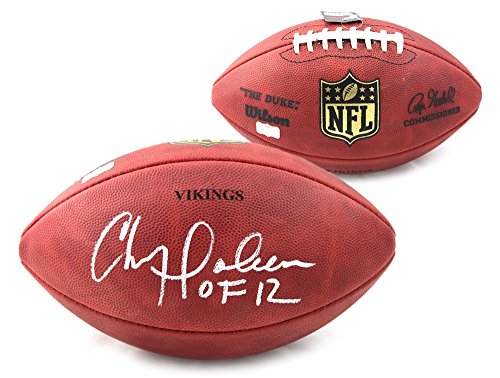 Chris Doleman Autographed/Signed Minnesota Vikings Authentic Wilson Football With "HOF 12" Inscription - 757 Sports Collectibles