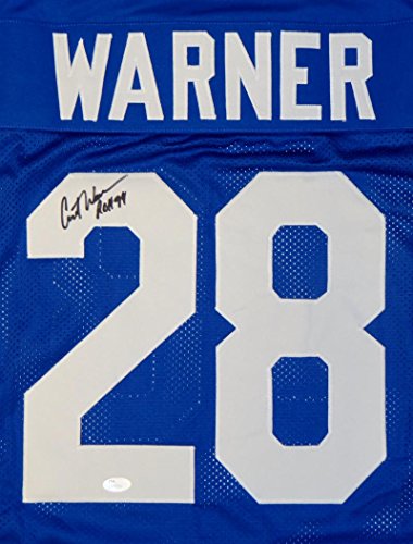 Curt Warner Autographed Blue Pro Style Jersey W/ ROH- JSA W Authenticated - 757 Sports Collectibles