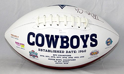 Taco Charlton Autographed Dallas Cowboys Logo Football JSA Witness Authenticated - 757 Sports Collectibles