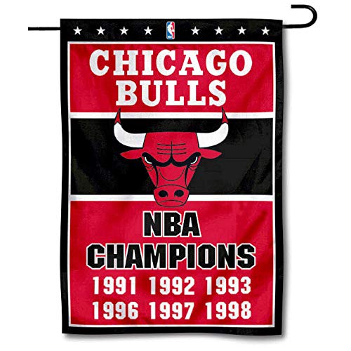 WinCraft Chicago Bulls 6 Time NBA Champions Double Sided Garden Flag - 757 Sports Collectibles