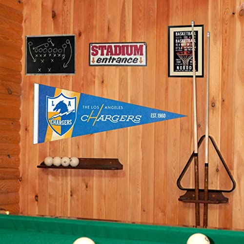 WinCraft Los Angeles Chargers Throwback Vintage Retro Pennant Flag - 757 Sports Collectibles