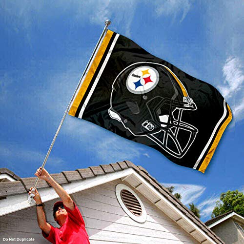 WinCraft Pittsburgh Steelers New Helmet Grommet Pole Flag - 757 Sports Collectibles