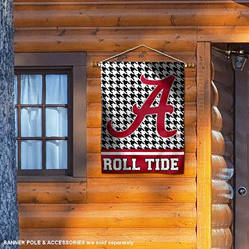 WinCraft Alabama Crimson Tide Houndstooth Pattern Double Sided House Flag - 757 Sports Collectibles