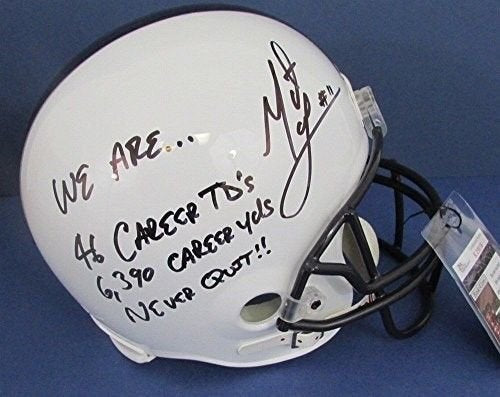 Matt McGloin We are.Never Quit!! Autographed Full Size PSU Helmet JSA K29616