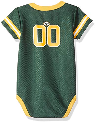 NFL Green Bay Packers Baby-Boy Dazzle Bodysuit, Team Color, 6-12 Months - 757 Sports Collectibles