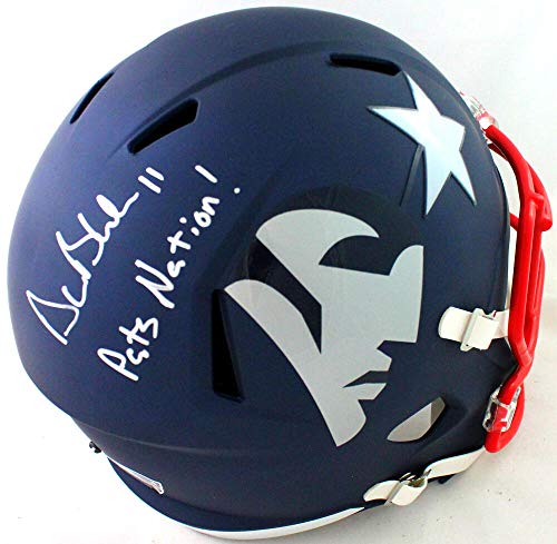 Drew Bledsoe Autographed Patriots Full Size AMP Speed Helmet w/Insc- Beckett Silver - 757 Sports Collectibles