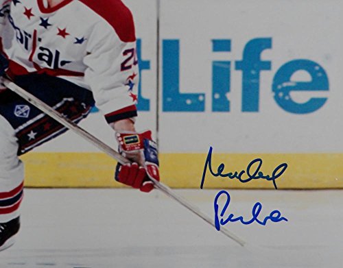 Michael Pivonka Signed Capitals 8x10 White Jersey Photo- Jersey Source Auth - 757 Sports Collectibles