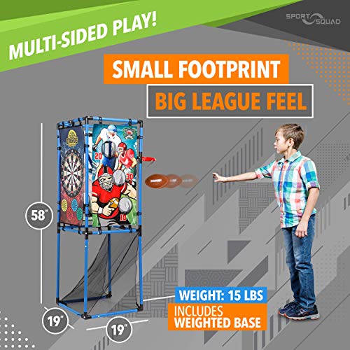 Sport Squad 5-in-1 Multi-Sport Toss Game Set - Play Football, Baseball, Basketball, Soccer, and Darts - Perfect Gift for Kids Birthday Parties - Lightweight and Portable - 757 Sports Collectibles