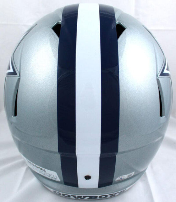 Roger Staubach Autographed Dallas Cowboys F/S Speed Helmet w/SB MVP,HOF- Beckett W Hologram Black - 757 Sports Collectibles