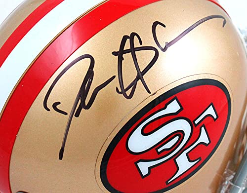 Deion Sanders Autographed San Francisco 49ers 64-95 Mini Helmet- Beckett W Black - 757 Sports Collectibles