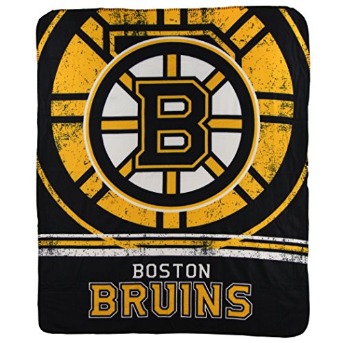 Northwest NHL Fade Away Printed Fleece Throw, 50" x 60" (Boston Bruins) - 757 Sports Collectibles